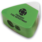 Imprinted Green Pencil Sharpener Eraser Combo