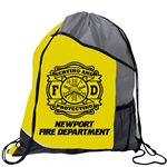 Imprinted Yellow Pocket Drawstring Backpack - Serving/Protect Maltese