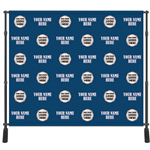 Custom 10' X 8' Backdrop - Blue Background - Custom Logo