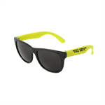 Imprinted Retro Sunglasses - Yellow