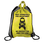 Imprinted Yellow Drawstring Backpack - Ribbon