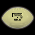 Imprinted 7^ Glow In the Dark Vinyl Football