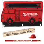 Custom Fire Truck Pencil Bag Kit