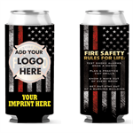 Custom 12 oz Slim Can Hugger - Flag w/ Thin Red Line