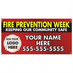 Custom  3' X 6'  Vinyl Banner - Fire Prevention Week