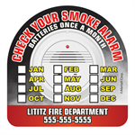 Custom Smoke Alarm Check List Magnet