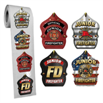 Stock - 4 Shield Designs Roll Stickers