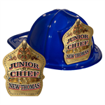 IMP. FIRE HAT - BLUE - GOLD JR. CHIEF SHIELD