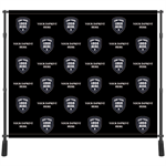 Custom 10' X 8' Backdrop - Black Background - Custom Logo