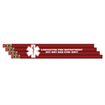 Imprinted Red Economy Pencils - Star of Life