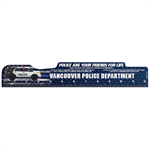 Custom Shaped 12^ Plastic Ruler - Police SUV