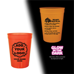 Imprinted 12 oz Orange Glow Cup - Custom Logo