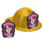 Custom Yellow Fire Hat with Cali Fire Pup Shield