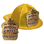 IMP. FIRE HAT - YELLOW - GOLD JR. CHIEF SHIELD