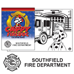 Imprinted Cappy Fire Dog Coloring Book - 2024 Theme Logo