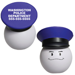 Imprinted Police Officer Mad Cap Stress Reliever