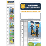 Imprinted Paper Growth Chart - Police