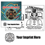 Imprinted Practice Fire Safety Coloring Book - Jr FF Maltese