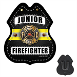 Stock Full Color Plastic Badge - Turnout Coat Yellow Stripe