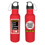 Custom 25 oz Aluminum Bottle - Red - Custom Logo