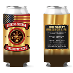 Custom 12 oz Slim Can Hugger - Fire Chief Gold