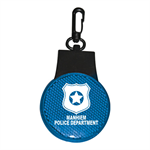 Imprinted Blue L.E.D. Light Reflector w/ Clip