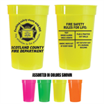 Custom 17 oz Neon Stadium Cups w/ 2023 Theme