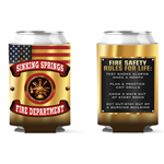 Custom 12 oz Can Hugger - Fire Chief Gold