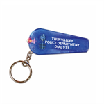 Imprinted Whistle Key Light - Blue