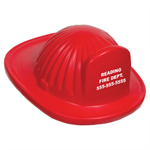 Imprinted Fire Hat Stress Reliever