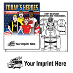 Imprinted Today's Heroes Coloring Book - Fire Truck