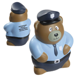 Imprinted Police Bear Stress Reliever