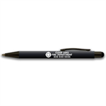 Imprinted Black Halcyon® Metal Pen/Stylus