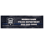 Custom 3' X 10'  Vinly Banner - Thin Blue Line