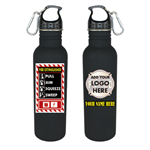 Custom 25 oz Aluminum Bottle - Black w/ Logo