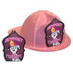 Custom Pink Fire Hat with Cali Fire Pup Shield