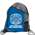 Imprinted Blue Pocket Drawstring Backpack - Jr. FF Maltese