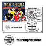 Imprinted Today's Heroes Coloring Book - Custom Logo