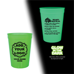 Imprinted 12 oz Green Glow Cup - Custom Logo