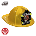 Yellow Fire Hat - Jr. FF Turnout Stripes