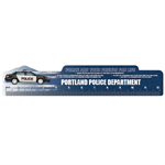 Custom Shaped 12^ Plastic Ruler - Police Car