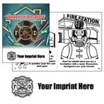 Imprinted Practice Fire Safety Coloring Book - Serve & Protect