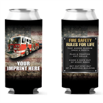 Custom 12 oz Slim Can Hugger - Fire Truck