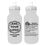 Imprinted 20 oz Frosted Glow Bike Bottle - Custom Logo